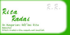 rita radai business card